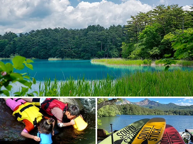 磐梯山の麓に旅の友と憩う